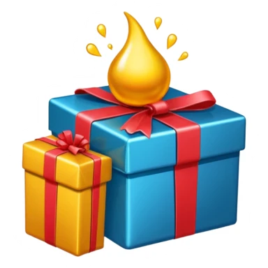 Corporate Gift icon and popper as a retro sticker  sticker