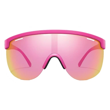 sporty pink shield visor sunglasses with minimalist frame, athletic design, oversized one-piece lens sticker