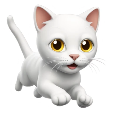 Cat running away sticker