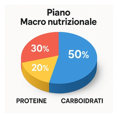 Piano A Macro nutrizionale GRAFICO in 3d in italiano sticker
