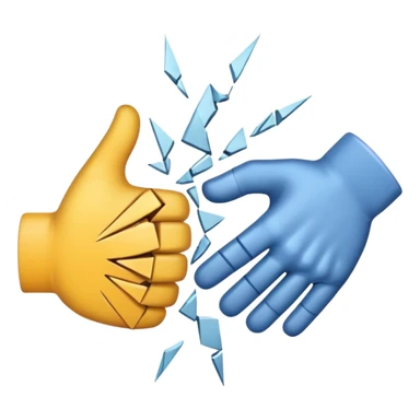 emoji of Handshake with a Slash (broken handshake) sticker