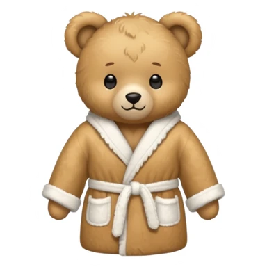 teddy bear bathrobe sticker