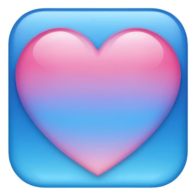 sakura heart with a blue gradient sticker