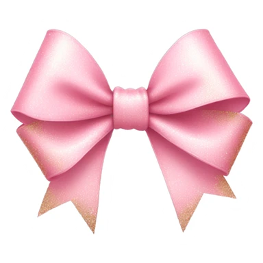 light pink ribbon bow, glitter sticker