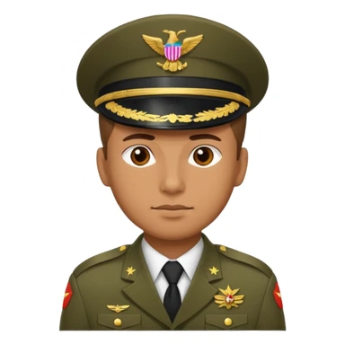 Quiero un 👮🏻‍♂️ pero uniformado de militar sticker