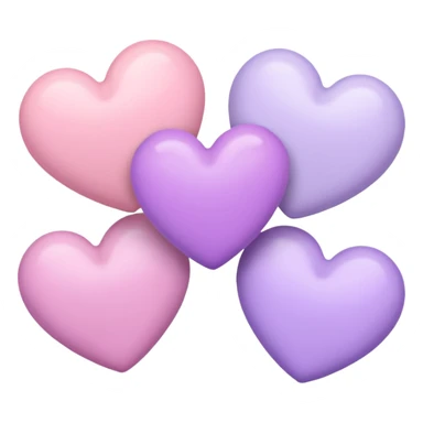 Hearts with pastel colors sticker