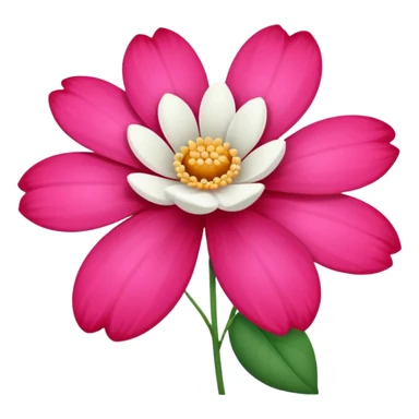 one pink flower and one white flower with red band sticker