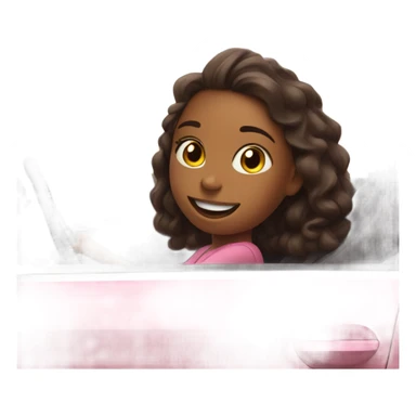 Girl in pink tesla  sticker