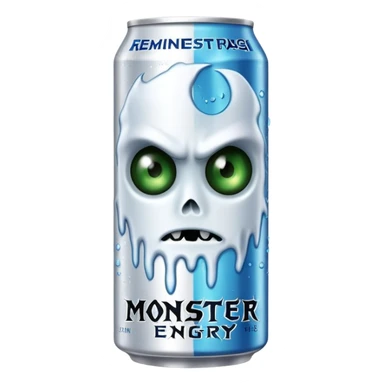 Monster branco bebida energética  sticker