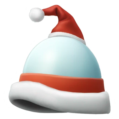 igloo xmas santa hat sticker
