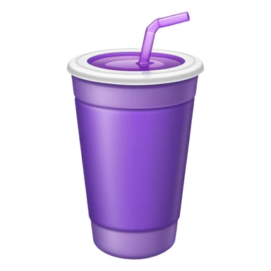 ios styrofoam cup.  purple liquid inside (no straw) (no face) sticker