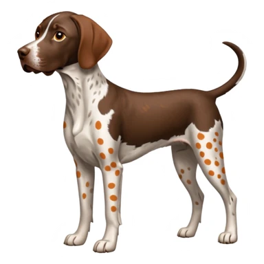 orange spotted german short haired pointer sticker