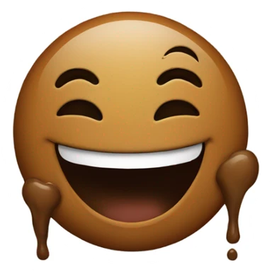 laughing face with poop sticker