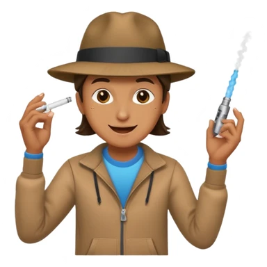 Vape dancing like a kid and happy sticker