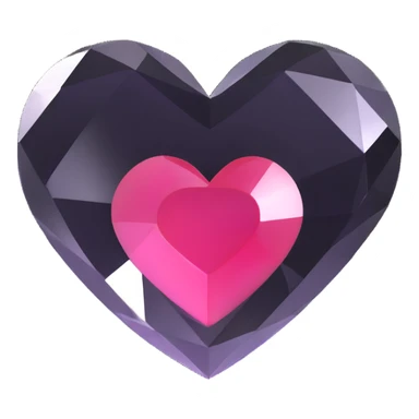 crystal heart sticker