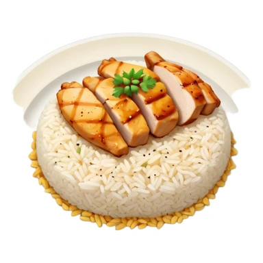 Rice and chicken breast  sticker