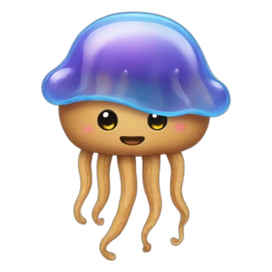 Peanut butter cute jellyfish mad sticker