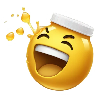emoji throwing up honey and smiling sticker