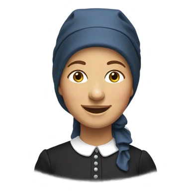 Laughing Amish lady sticker