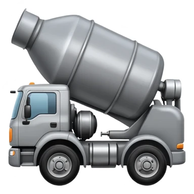 Illustrate a cement mixer truck with a rotating drum on the back. sticker