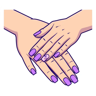 lilac pastel manicure with nail art designs sticker