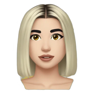 Dua Lipa with glos sticker