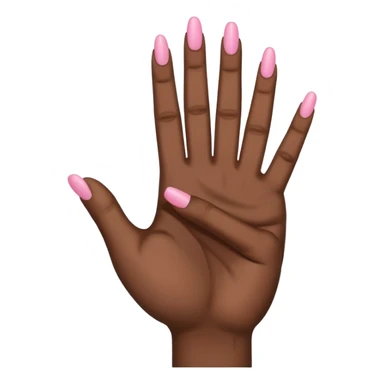Black hand with middle and index finger crossed with pinky up sticker