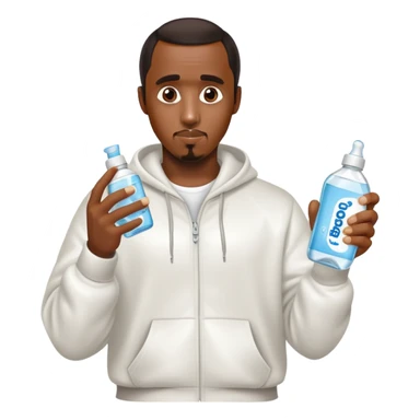 P DIDDY with baby oil in his hand sticker