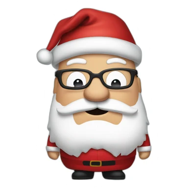 peter griffin dressed as santa claus sticker