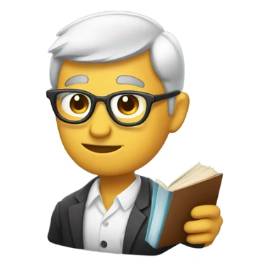 abogado sosteniendo un libro sticker