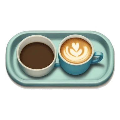 vintage tray with coffee cup sticker