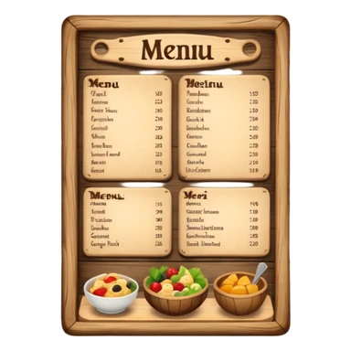 Menu food board sticker