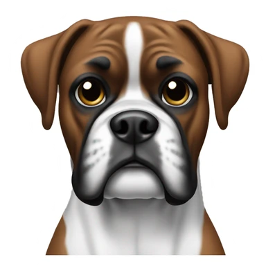 black and white boxer  sticker