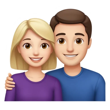 smiling couple selfie moment sticker