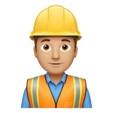 middle aged safety manager standing full body sticker
