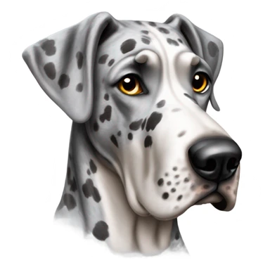 gray Merle great Dane sticker