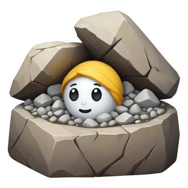 Buried under stones sticker