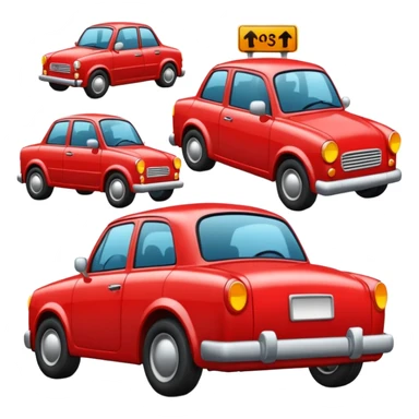 create a realistic emoji showing a logistic car in a trafic situation sticker