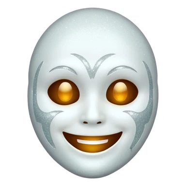 mask Ghost face glitter  sticker