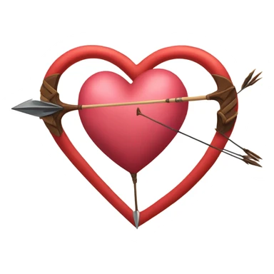 Heart bow and arrow  sticker