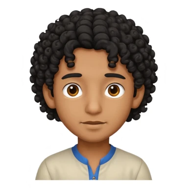 Indian boy with curly hair sticker