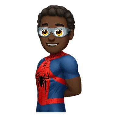 Noob Spiderman black man sticker