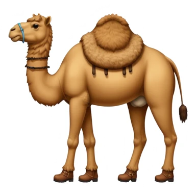Camel Head Refrigerator Body Camel Legs Wear And Brown Boots sticker