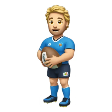 Un rugbyman qui boit sticker