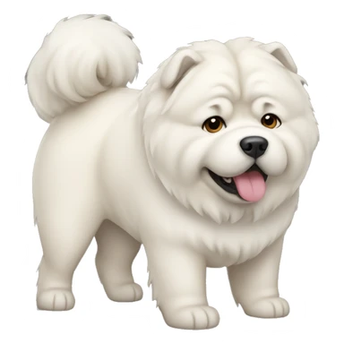 white chow chow dog cute sticker