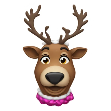 The gayest reindeer in drag sticker