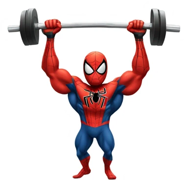 Spider-Man lifting weights sticker