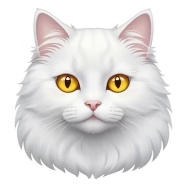 Pure white cat with yellow eyes sticker