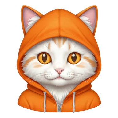 A cat wearing a hoodie  sticker