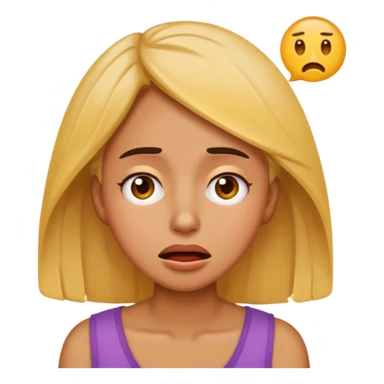 Very exhausted and confused lady emoji but with some humour about it emoji sticker